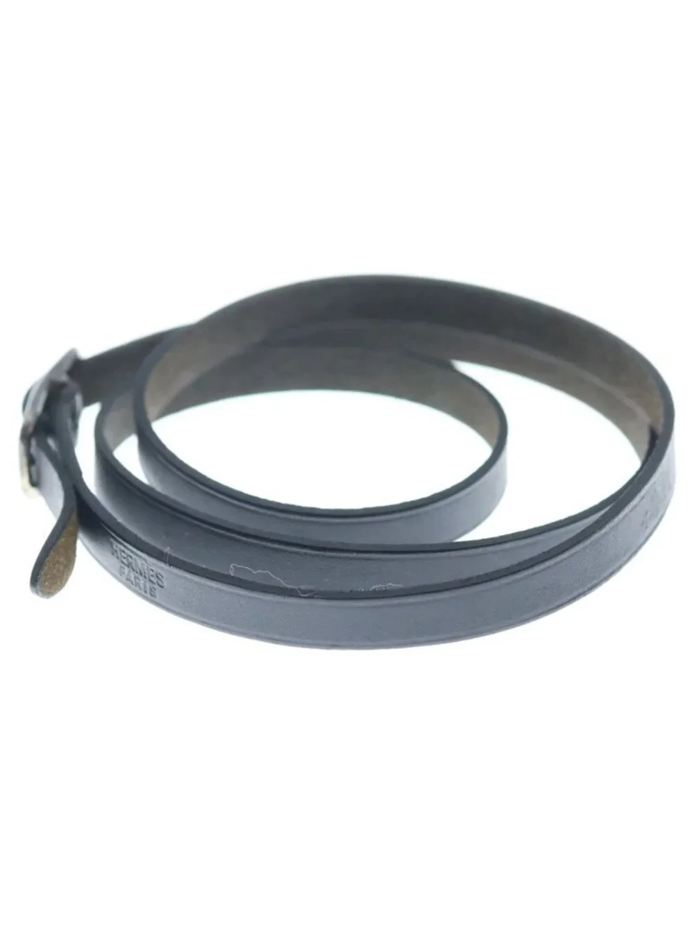 Hermes Leather Bracelet Black